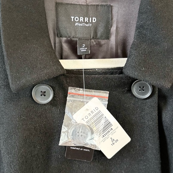 NWT Torrid wool peplum peacoat - Picture 3 of 5